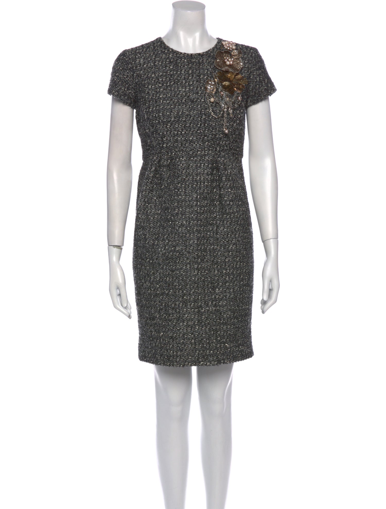 Oscar de la Renta Virgin Wool Mini Dress