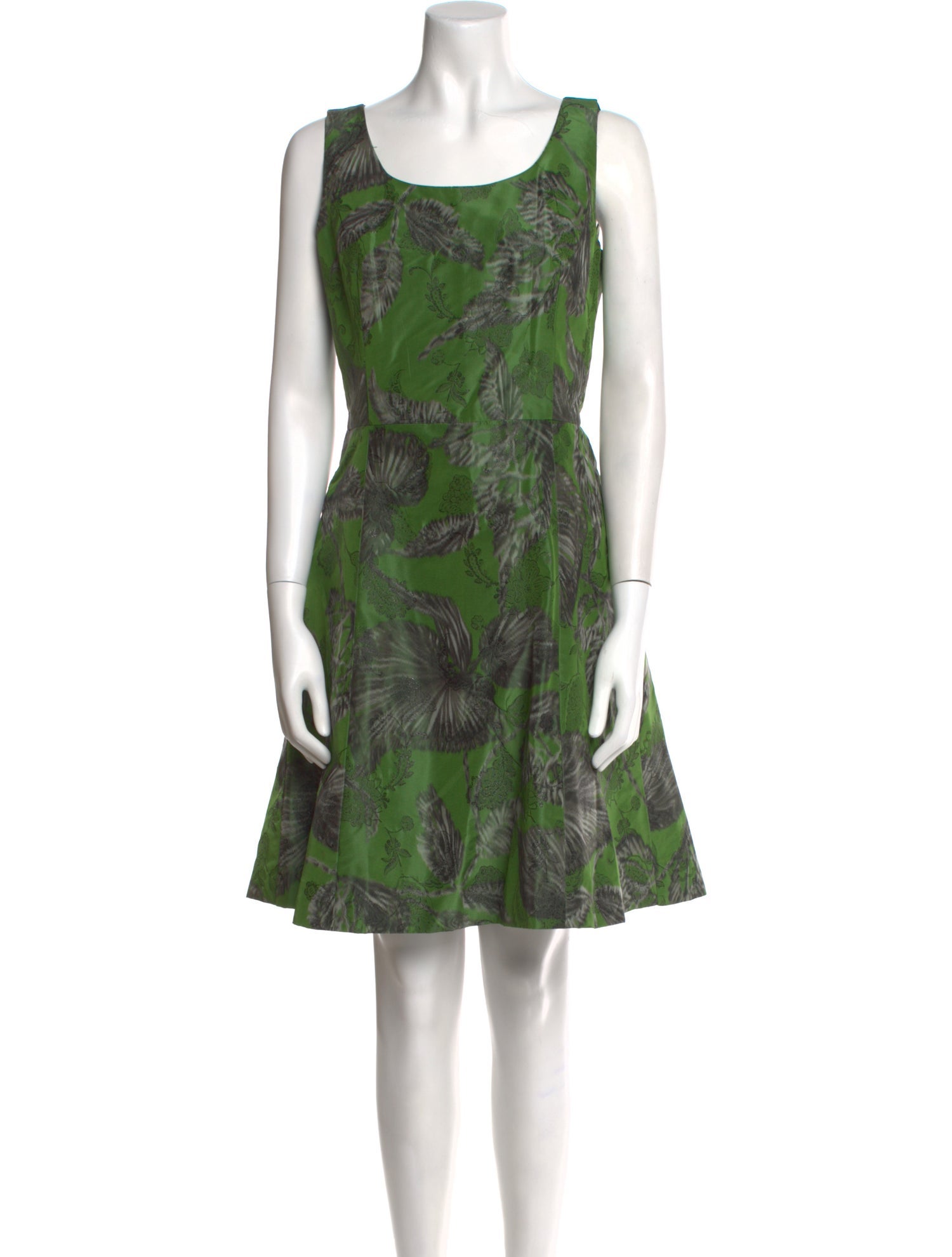 Oscar de la Renta Silk Knee-Length Dress