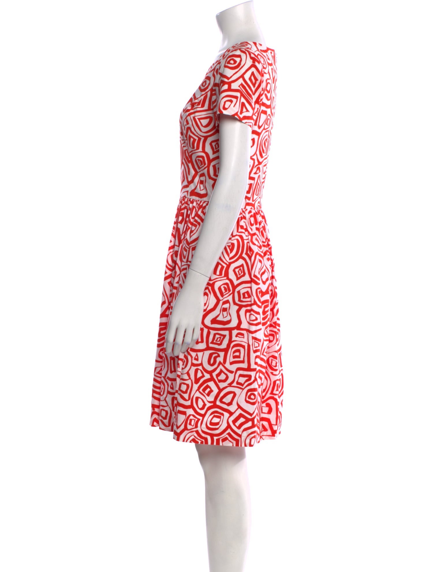 Oscar de la Renta Printed Knee-Length Dress