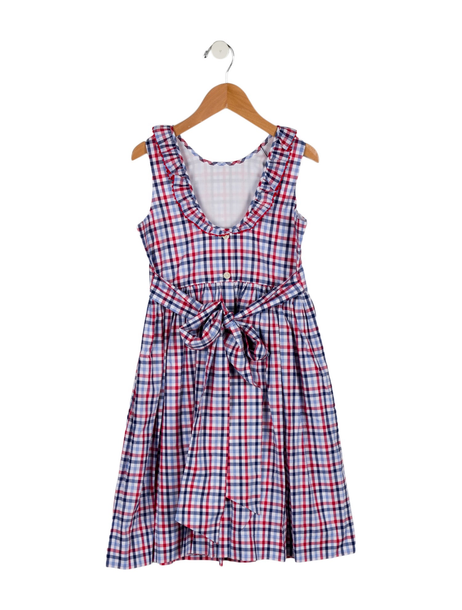 Oscar de la Renta Girls' Sleeveless Gingham Dress w/ Tags