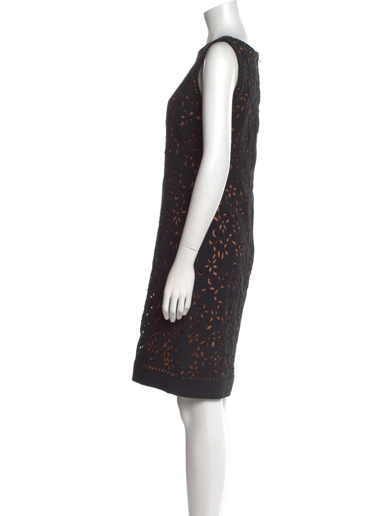 Oscar de la Renta Lace Pattern Knee-Length Dress
