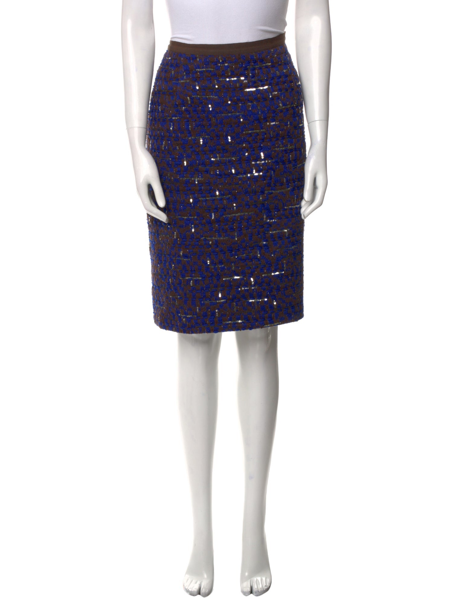 Oscar de la Renta Silk Knee-Length Skirt