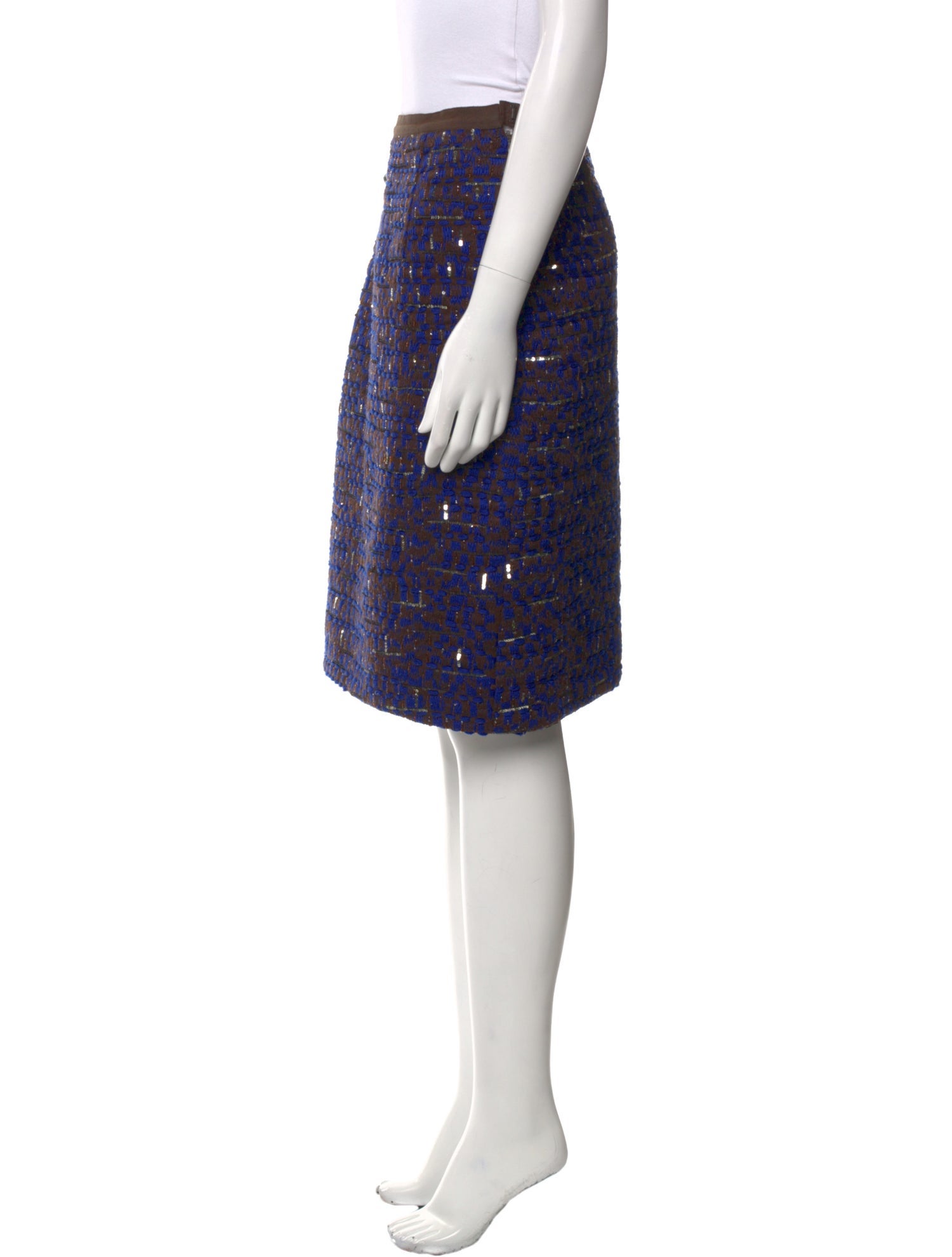Oscar de la Renta Silk Knee-Length Skirt