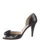Oscar de la Renta Patent Leather Printed D'Orsay Pumps