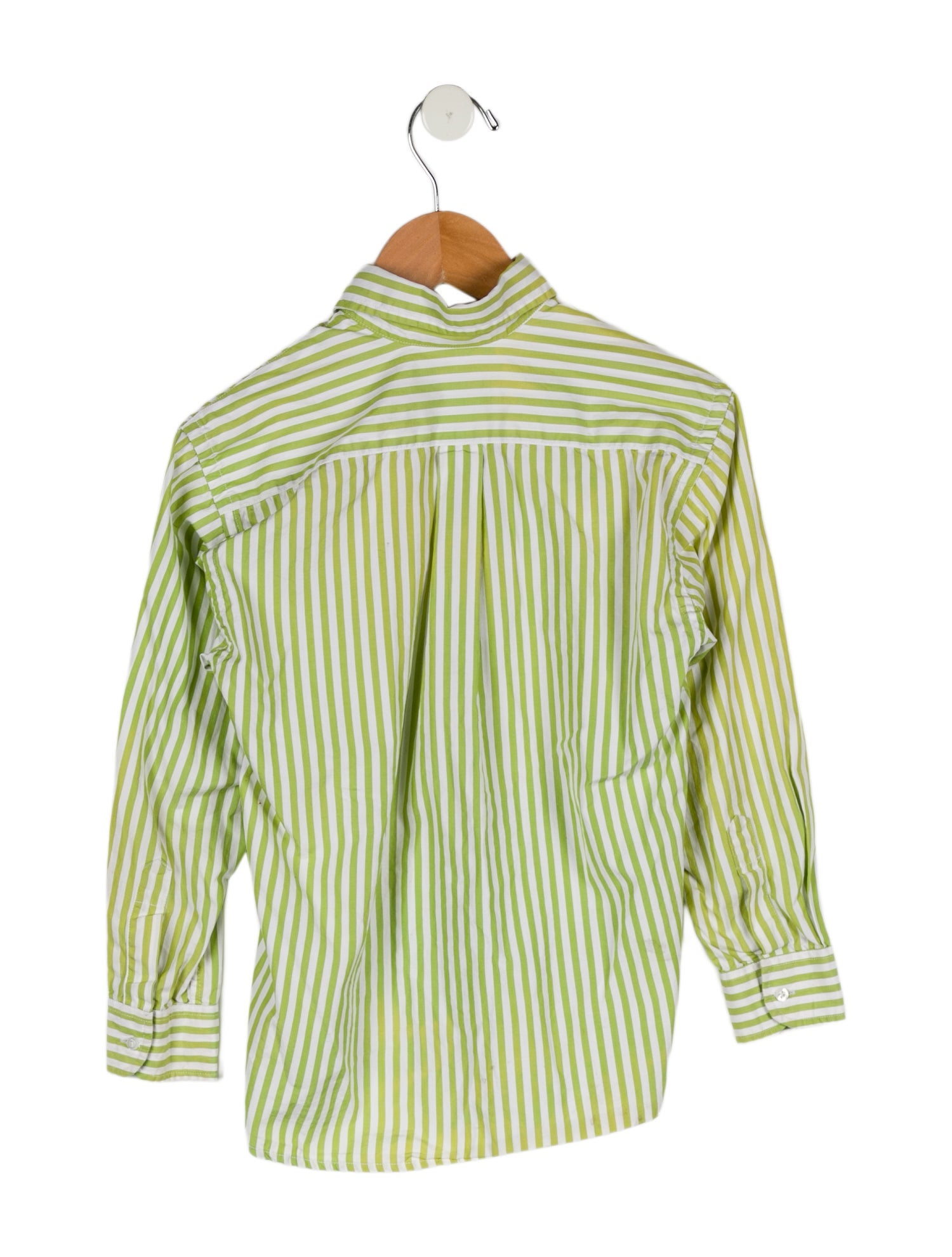 Oscar de la Renta Striped Button Top