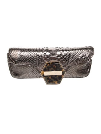 Oscar de la Renta Embossed Leather Minaudière