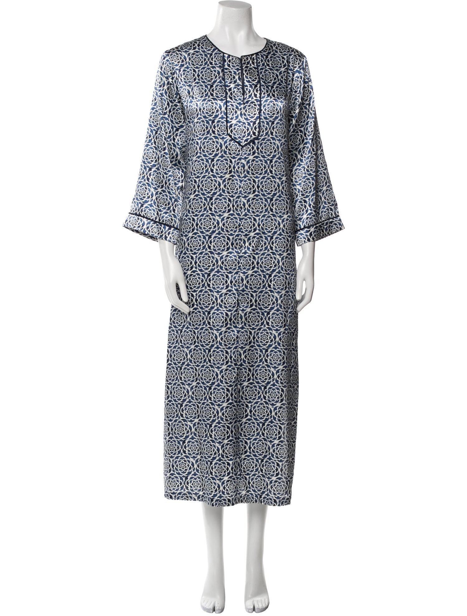 Oscar de la Renta Printed Midi Length Dress