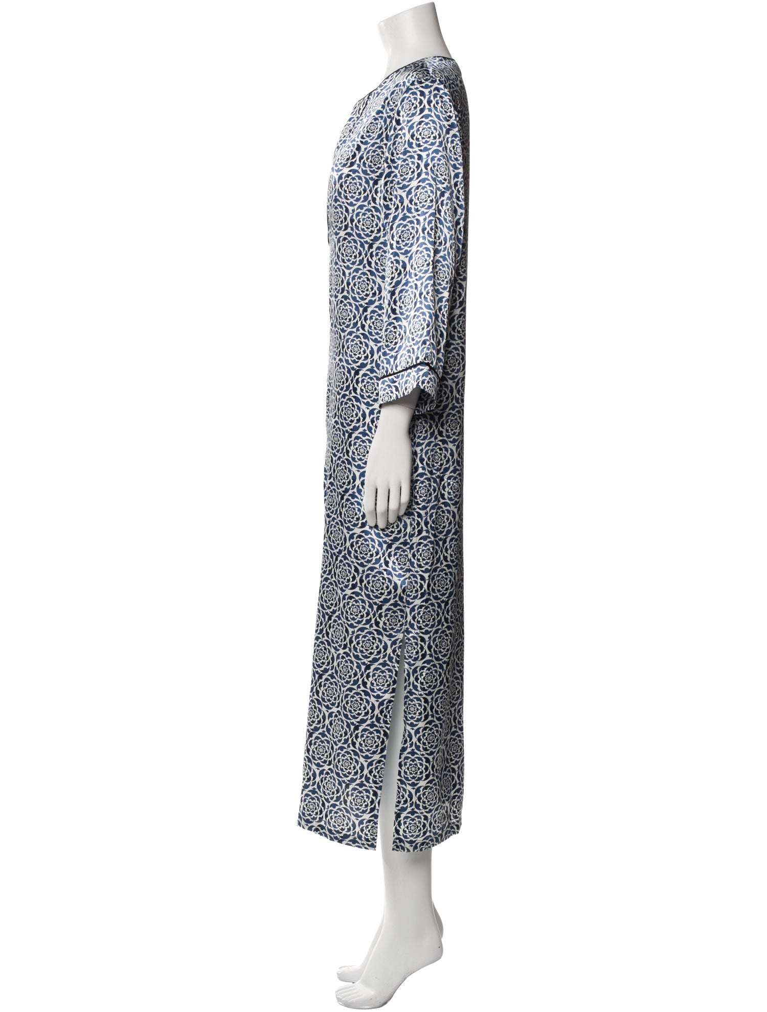 Oscar de la Renta Printed Midi Length Dress