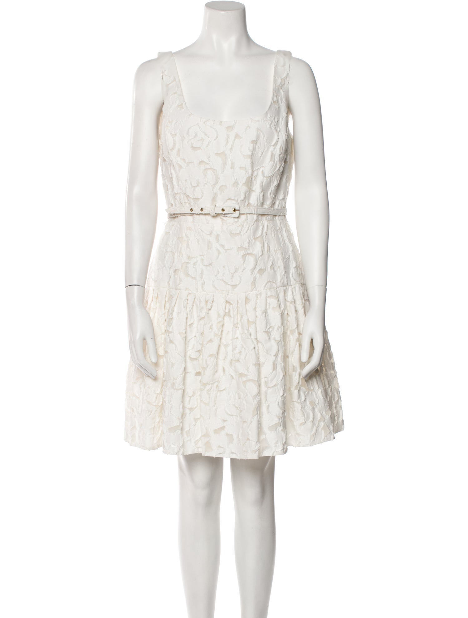 Oscar de la Renta Lace Pattern Mini Dress