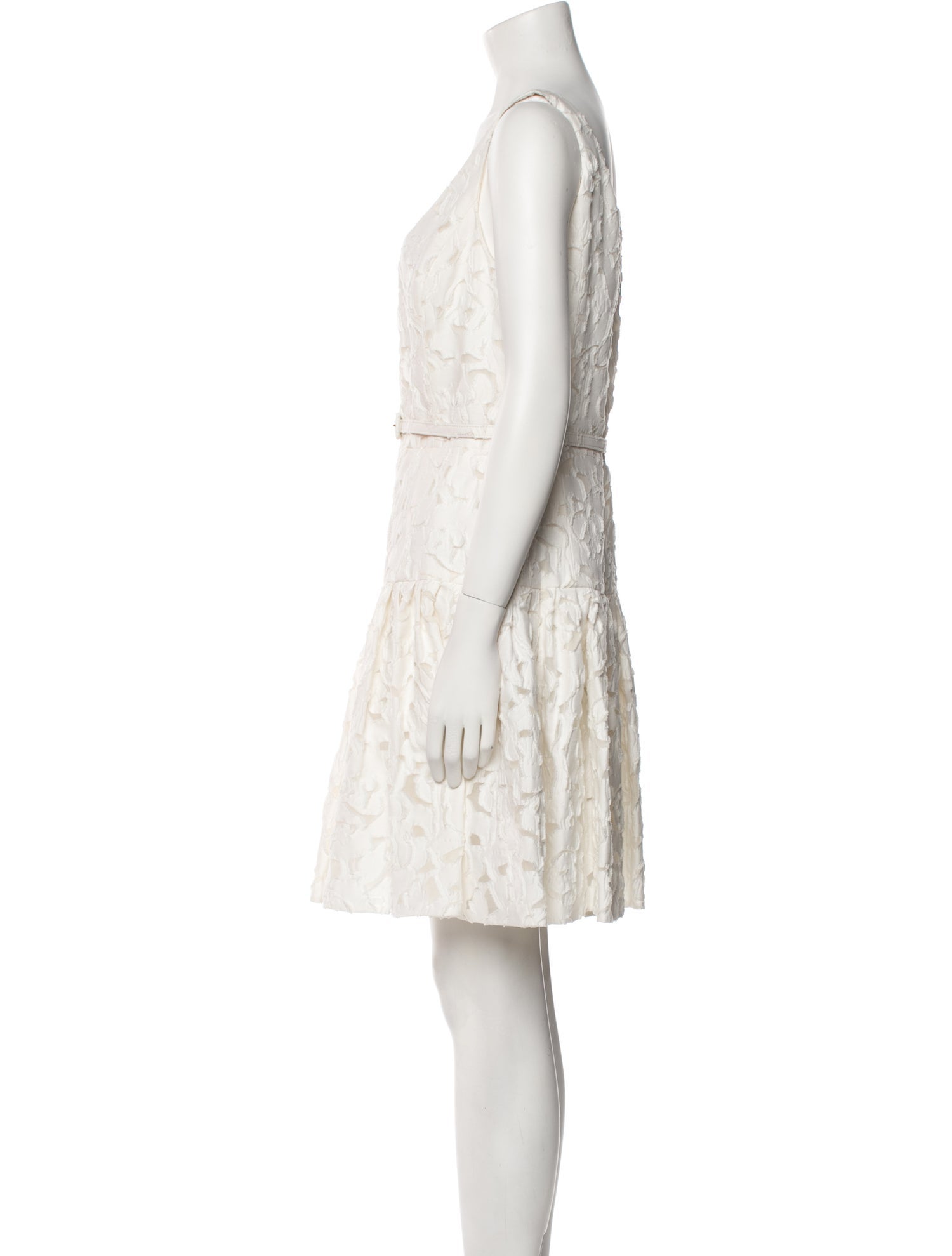 Oscar de la Renta Lace Pattern Mini Dress