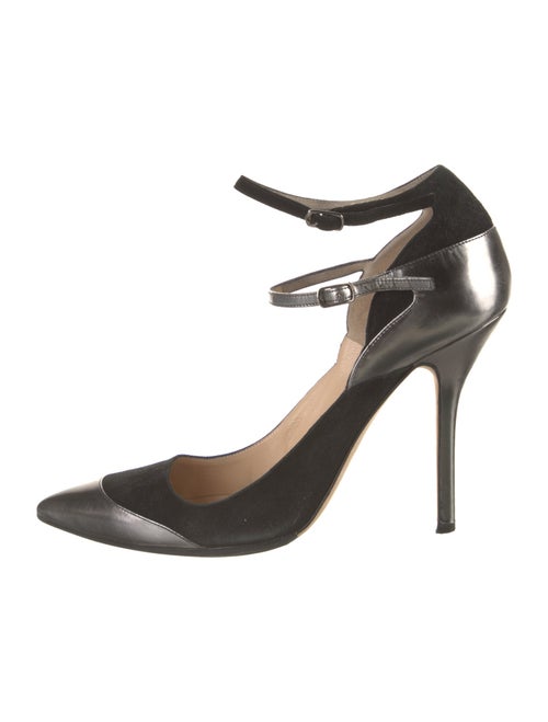 Oscar de la Renta Suede Colorblock Pattern Pumps