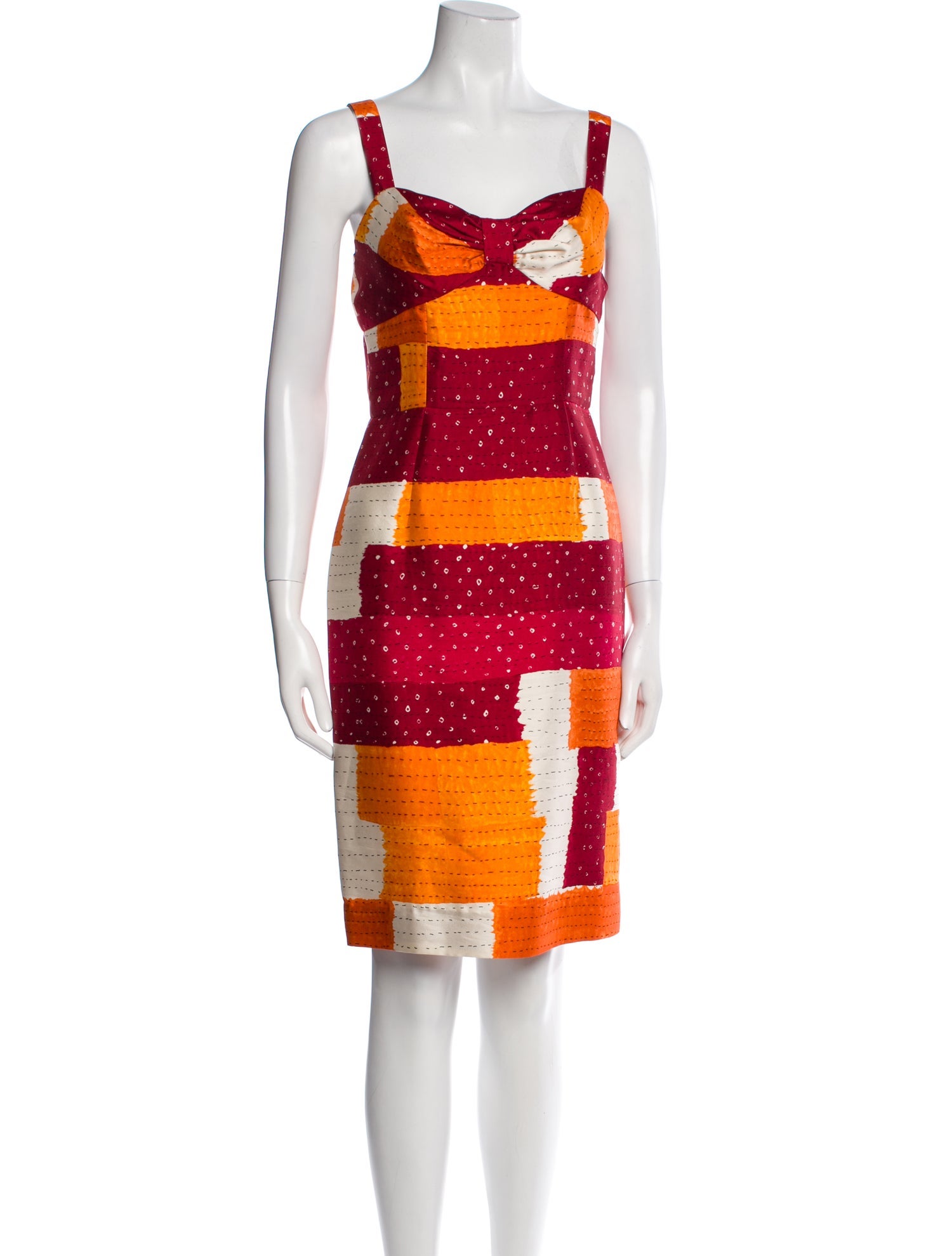 Oscar de la Renta Silk Knee-Length Dress