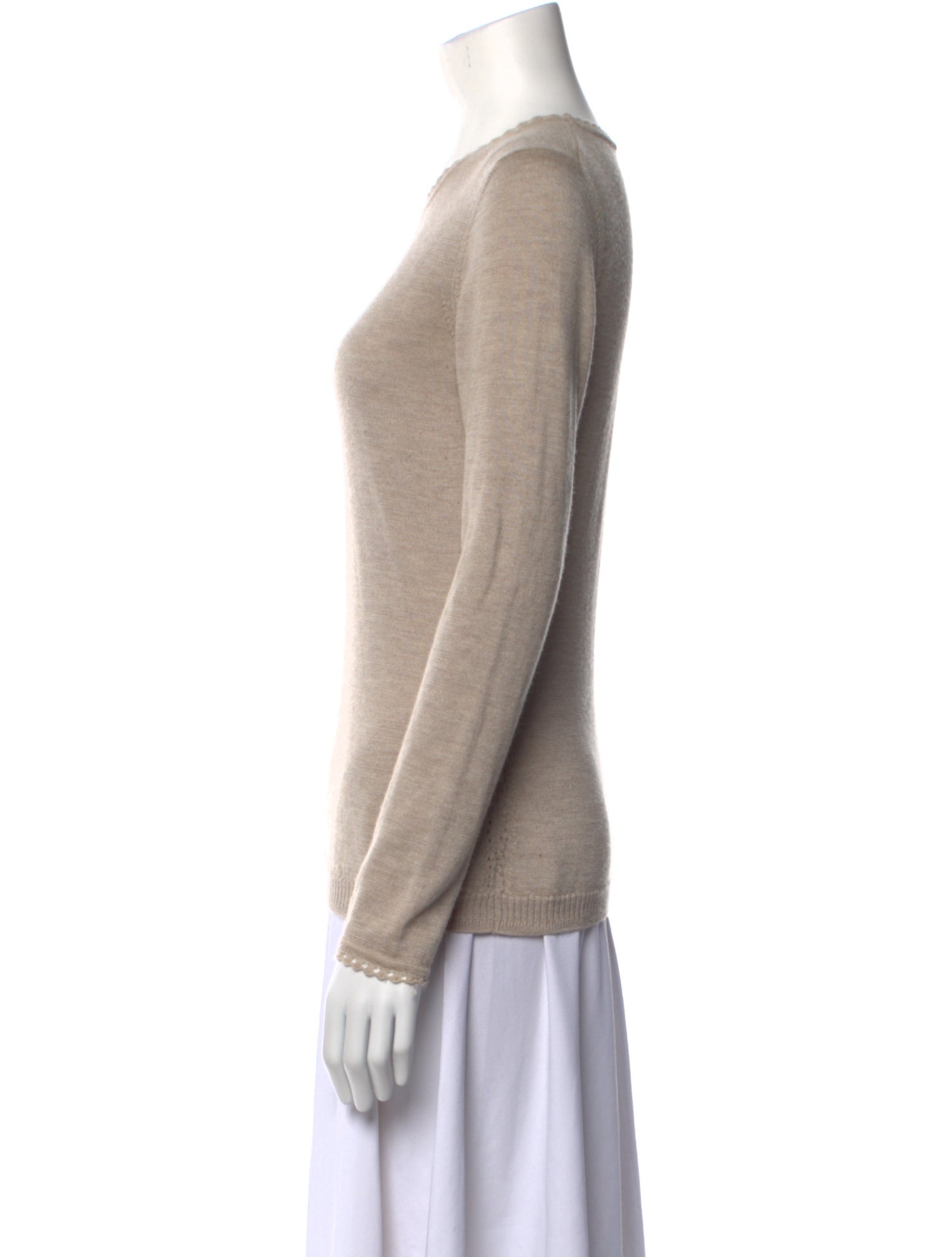 Oscar de la Renta Cashmere Crew Neck Sweater