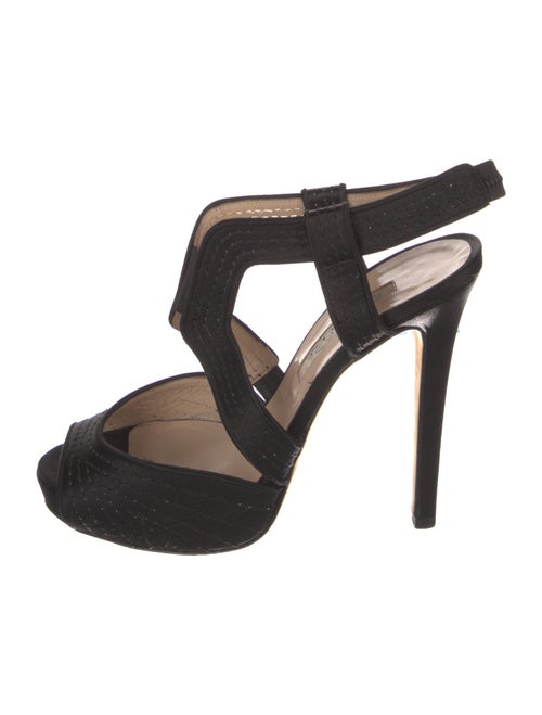 Oscar de la Renta Satin T-Strap Pumps