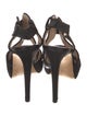 Oscar de la Renta Satin T-Strap Pumps