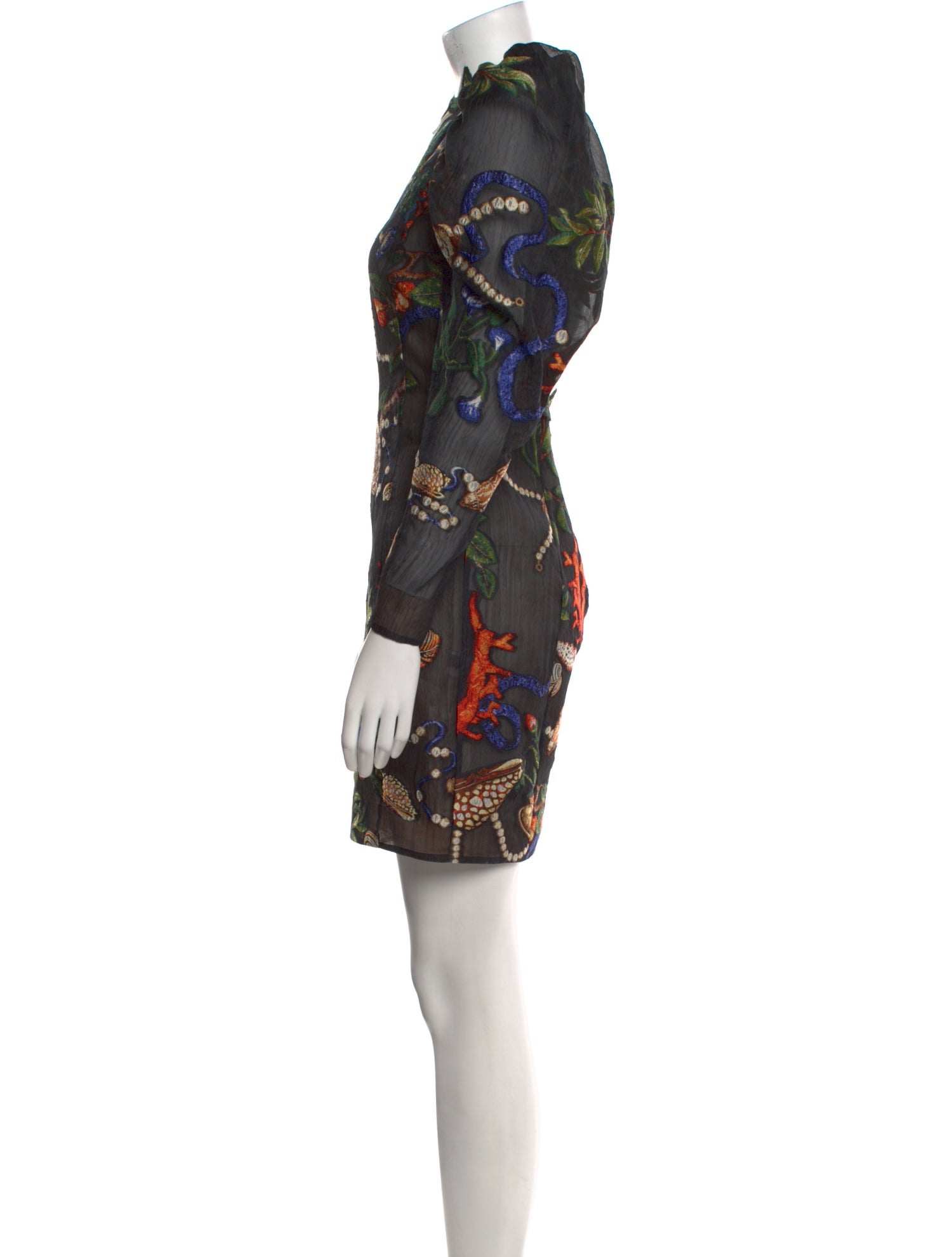 Oscar de la Renta Printed Mini Dress w/ Tags