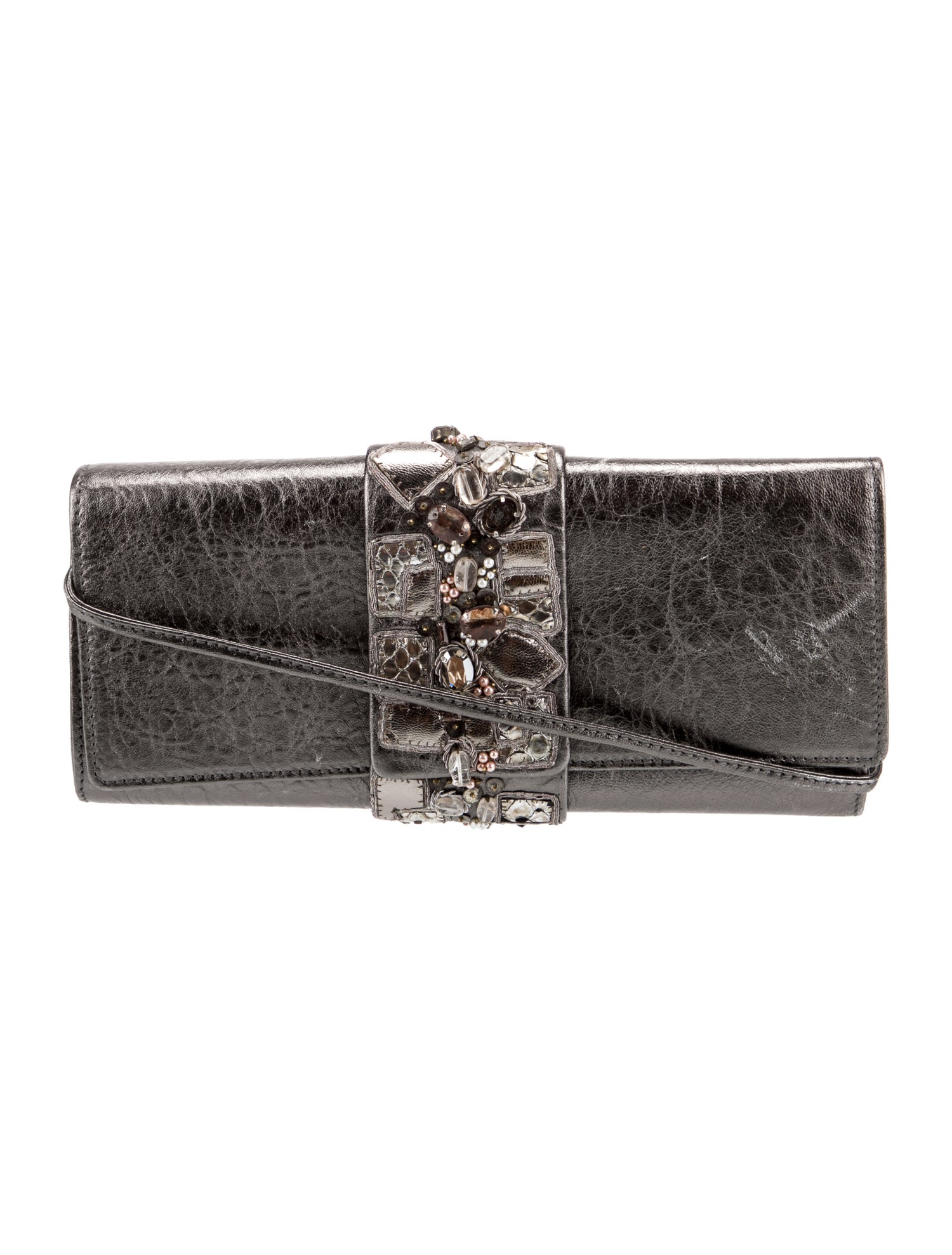Oscar de la Renta Leather Clutch