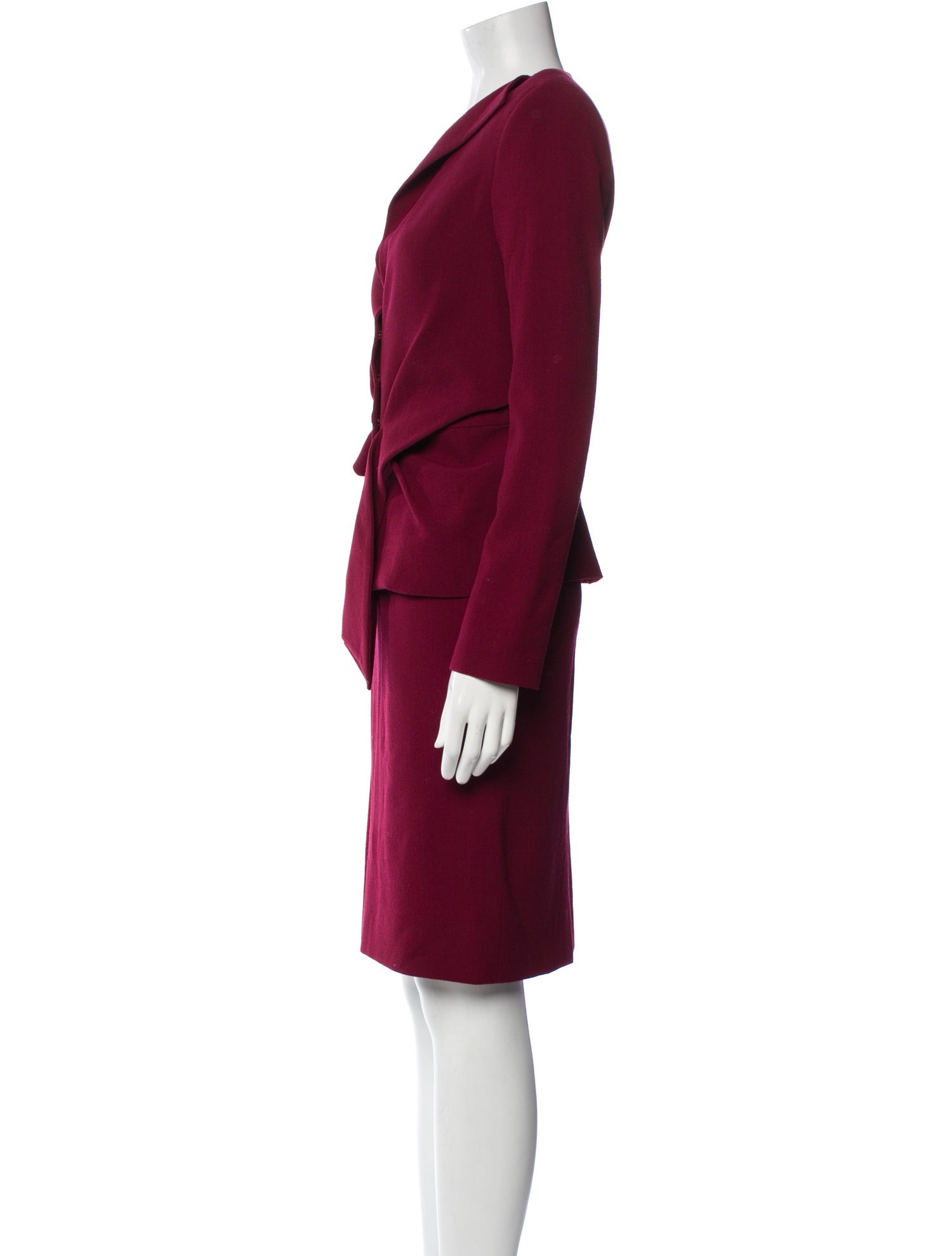 Oscar de la Renta Wool Skirt Suit