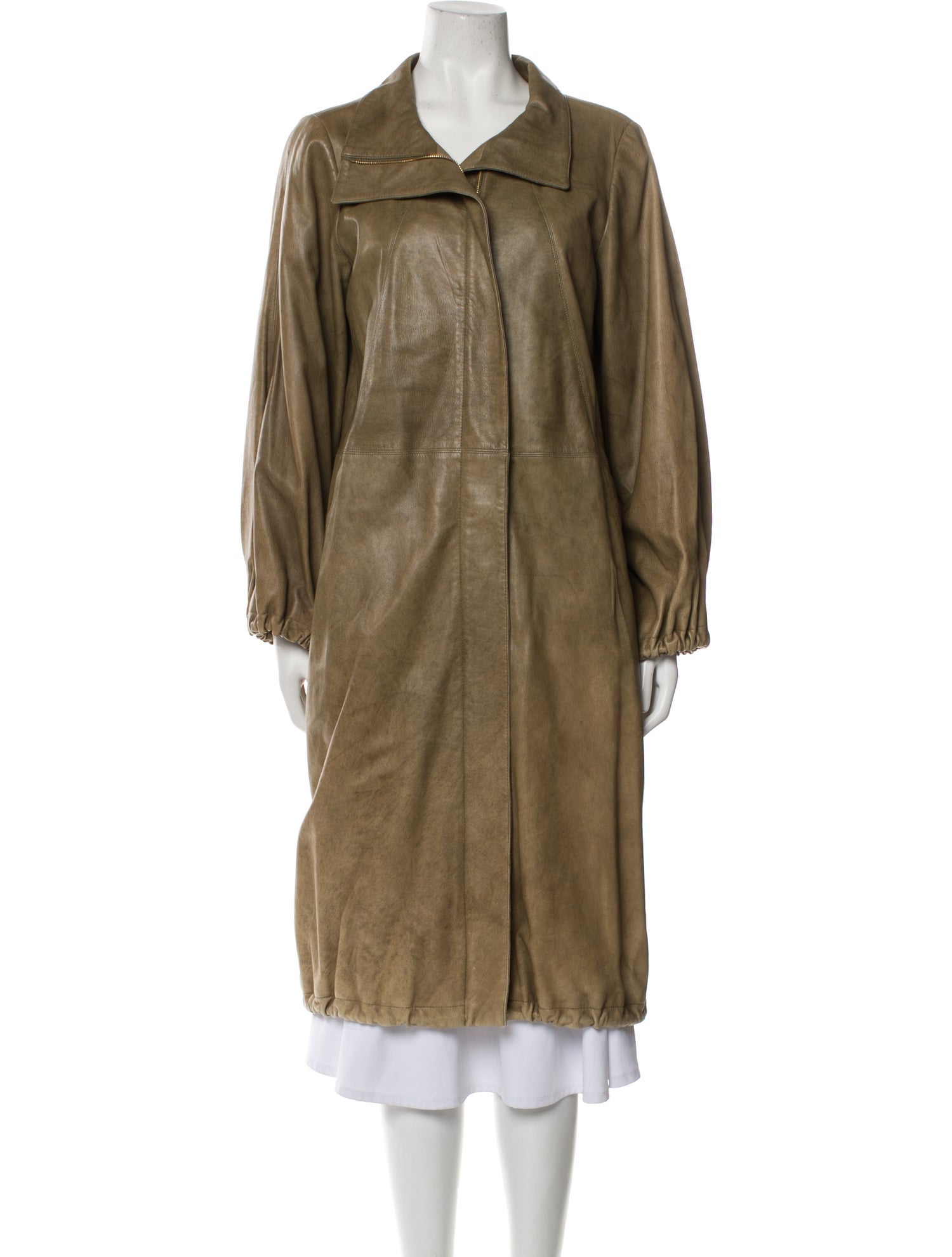 Oscar de la Renta 2007 Lamb Leather Trench Coat