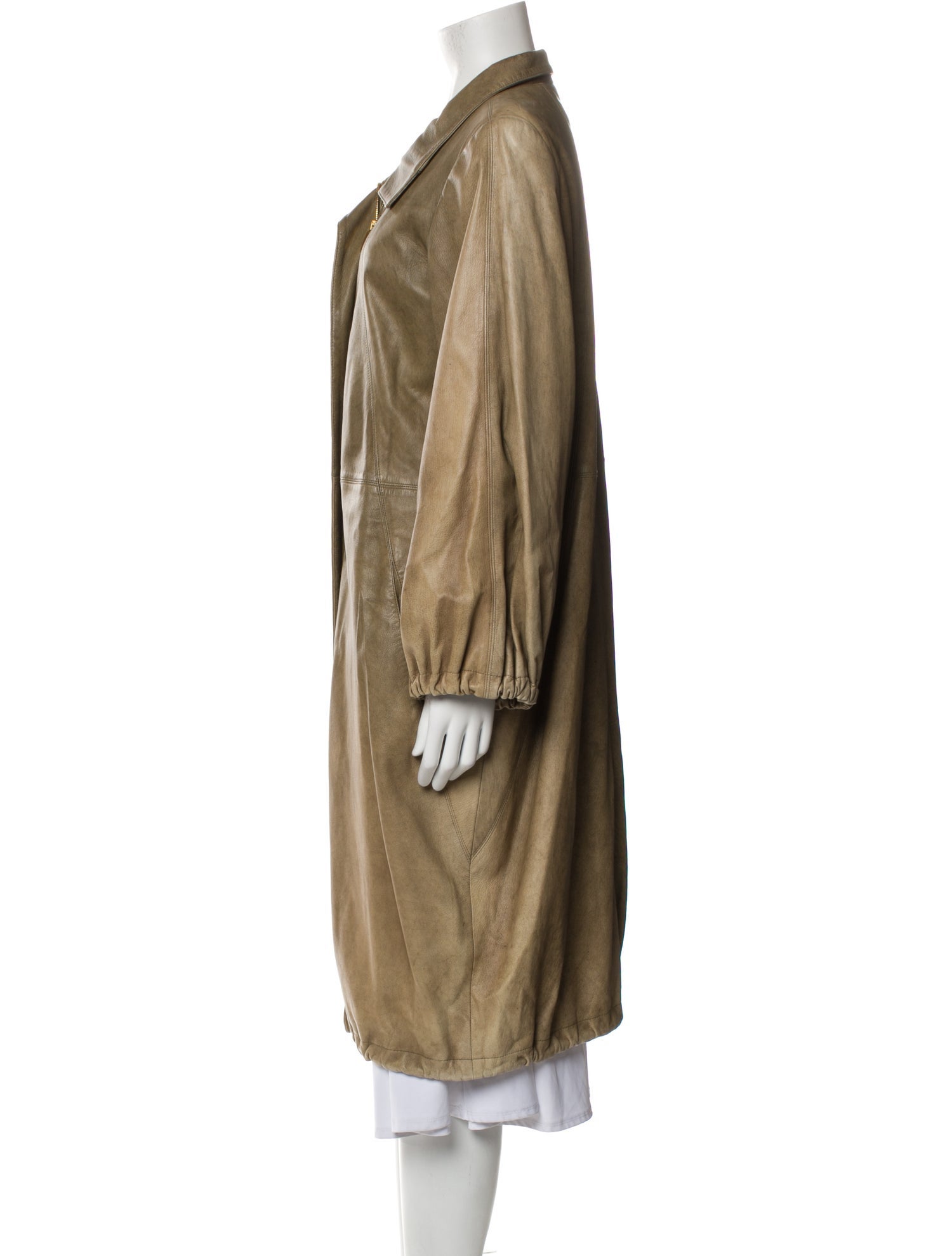 Oscar de la Renta 2007 Lamb Leather Trench Coat