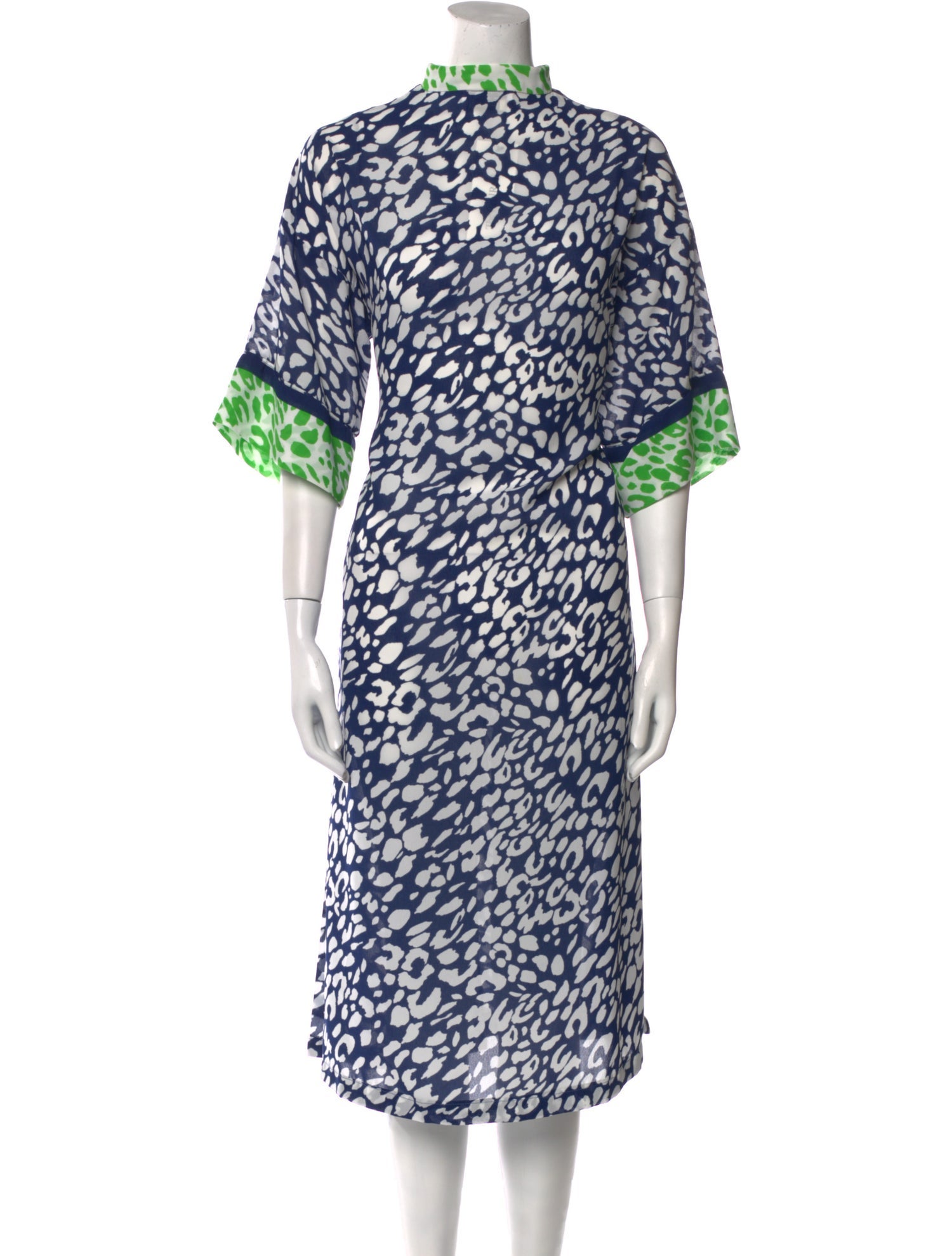 Oscar de la Renta Printed Midi Length Dress