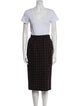 Oscar de la Renta Plaid Print Skirt Suit