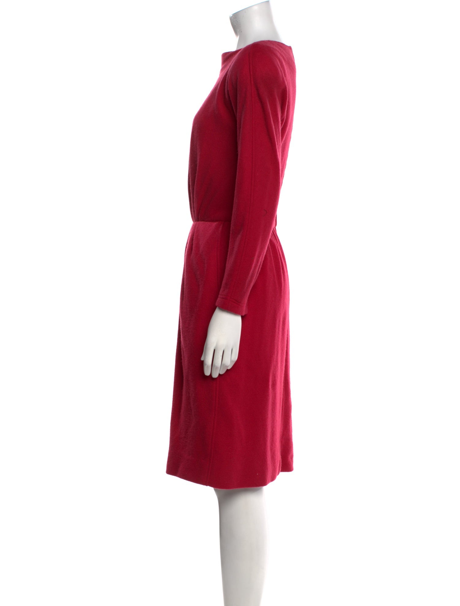 Oscar de la Renta Bateau Neckline Knee-Length Dress