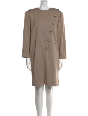 Oscar de la Renta Crew Neck Knee-Length Dress