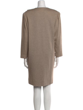 Oscar de la Renta Crew Neck Knee-Length Dress