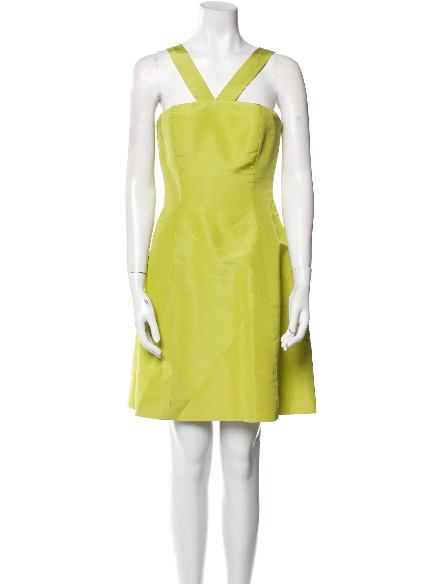 Oscar de la Renta V-Neck Mini Dress