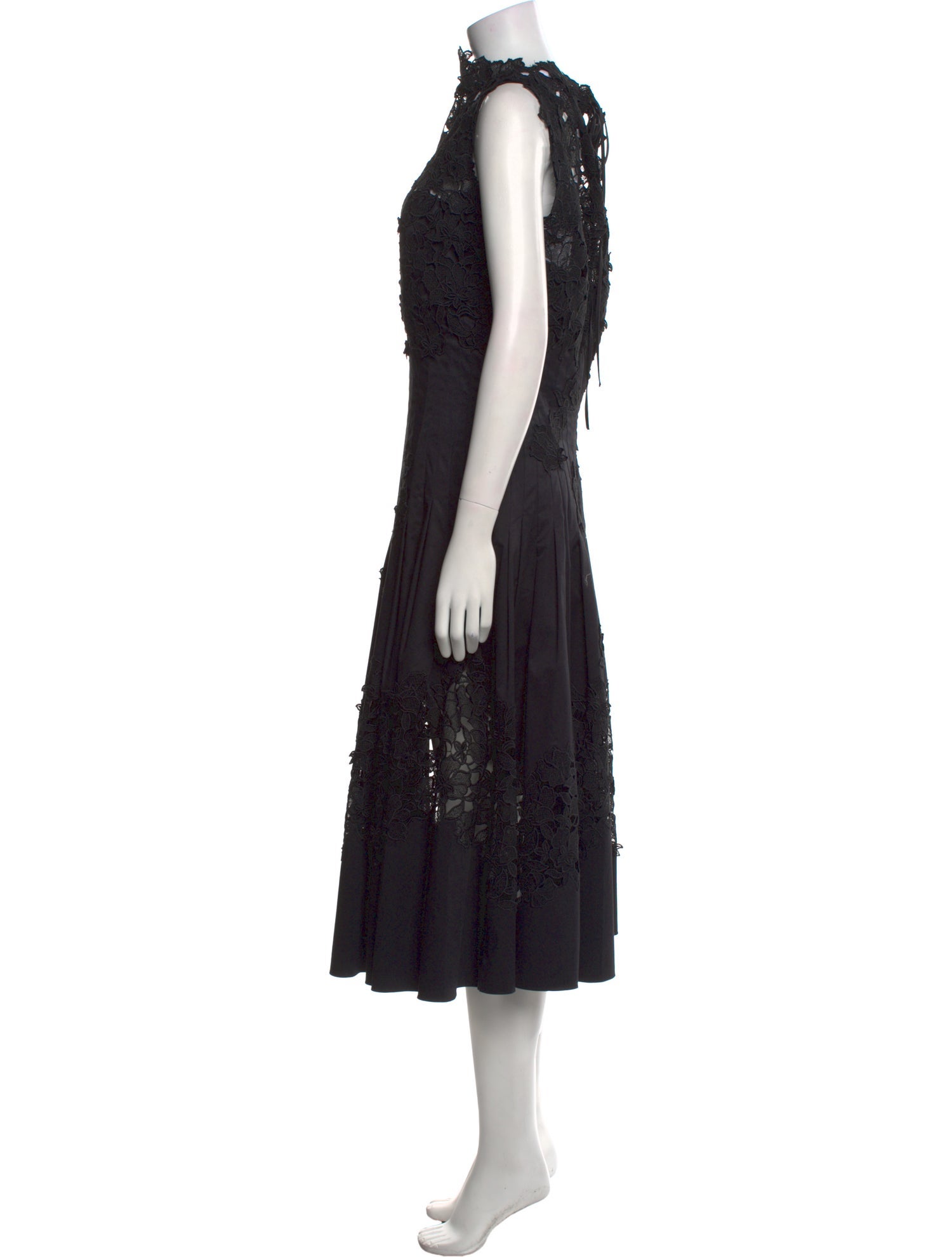 Oscar de la Renta Lace Pattern Midi Length Dress