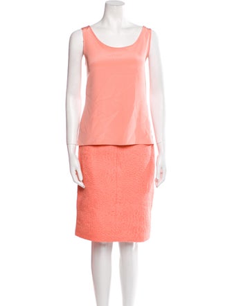 Oscar de la Renta Tweed Pattern Skirt Set