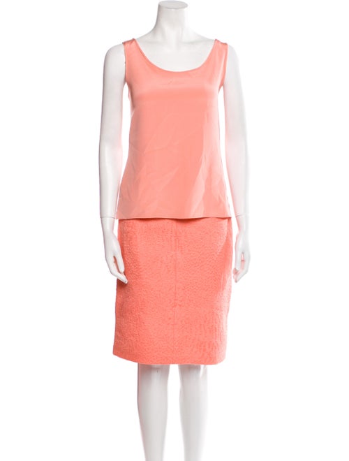 Oscar de la Renta Tweed Pattern Skirt Set