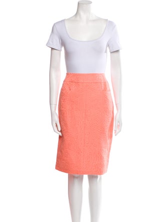 Oscar de la Renta Tweed Pattern Skirt Set
