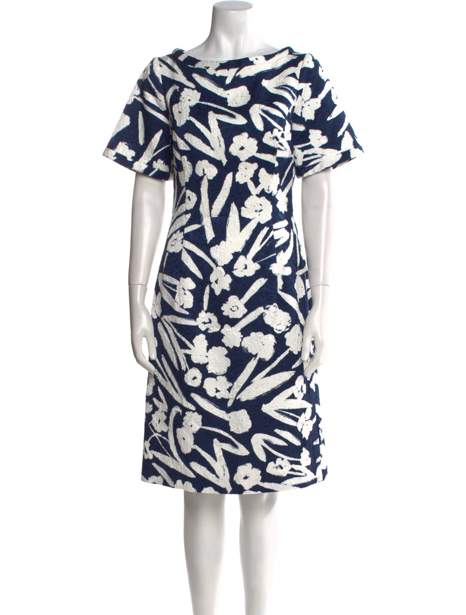 Oscar de la Renta Printed Knee-Length Dress
