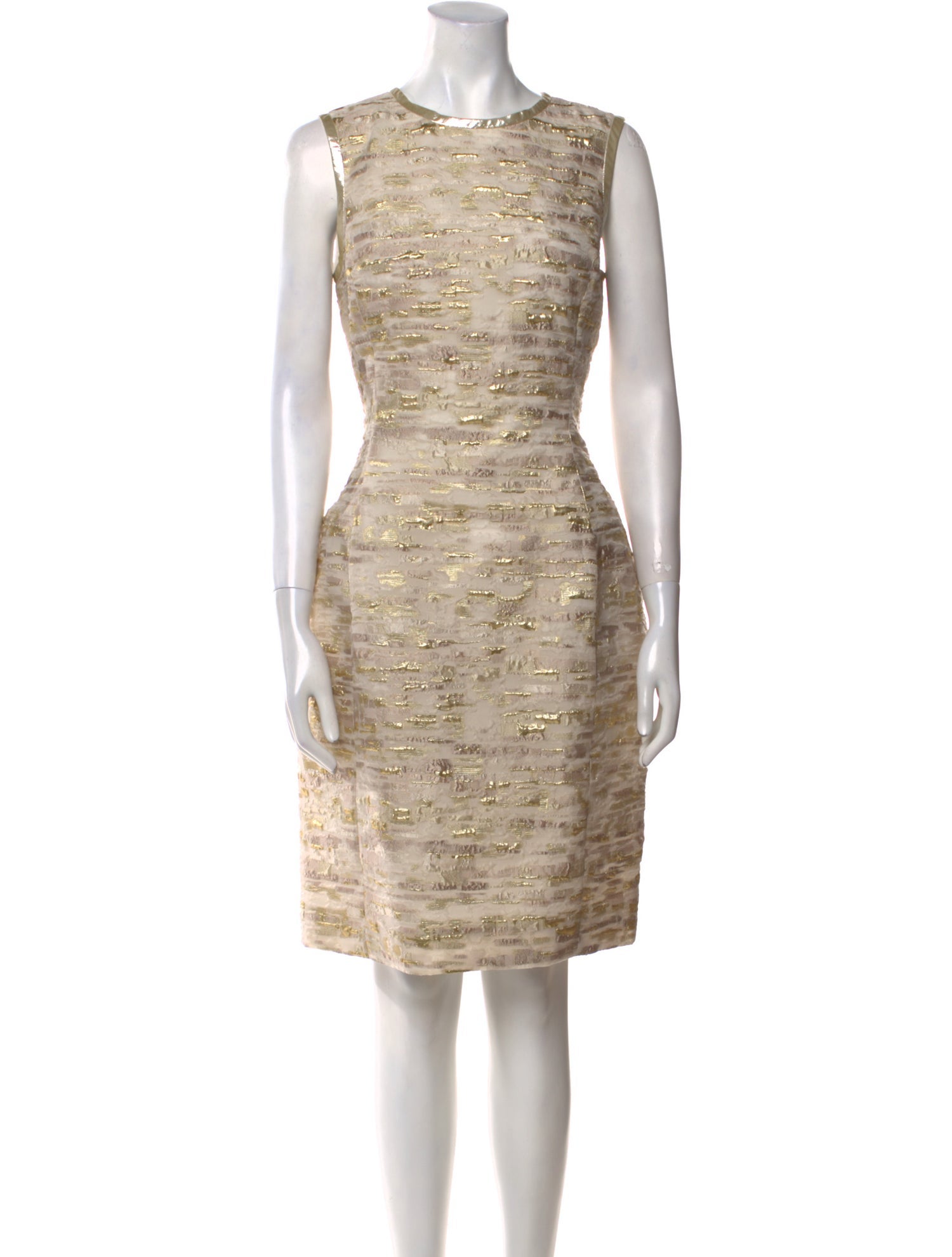 Oscar de la Renta Printed Knee-Length Dress w/ Tags