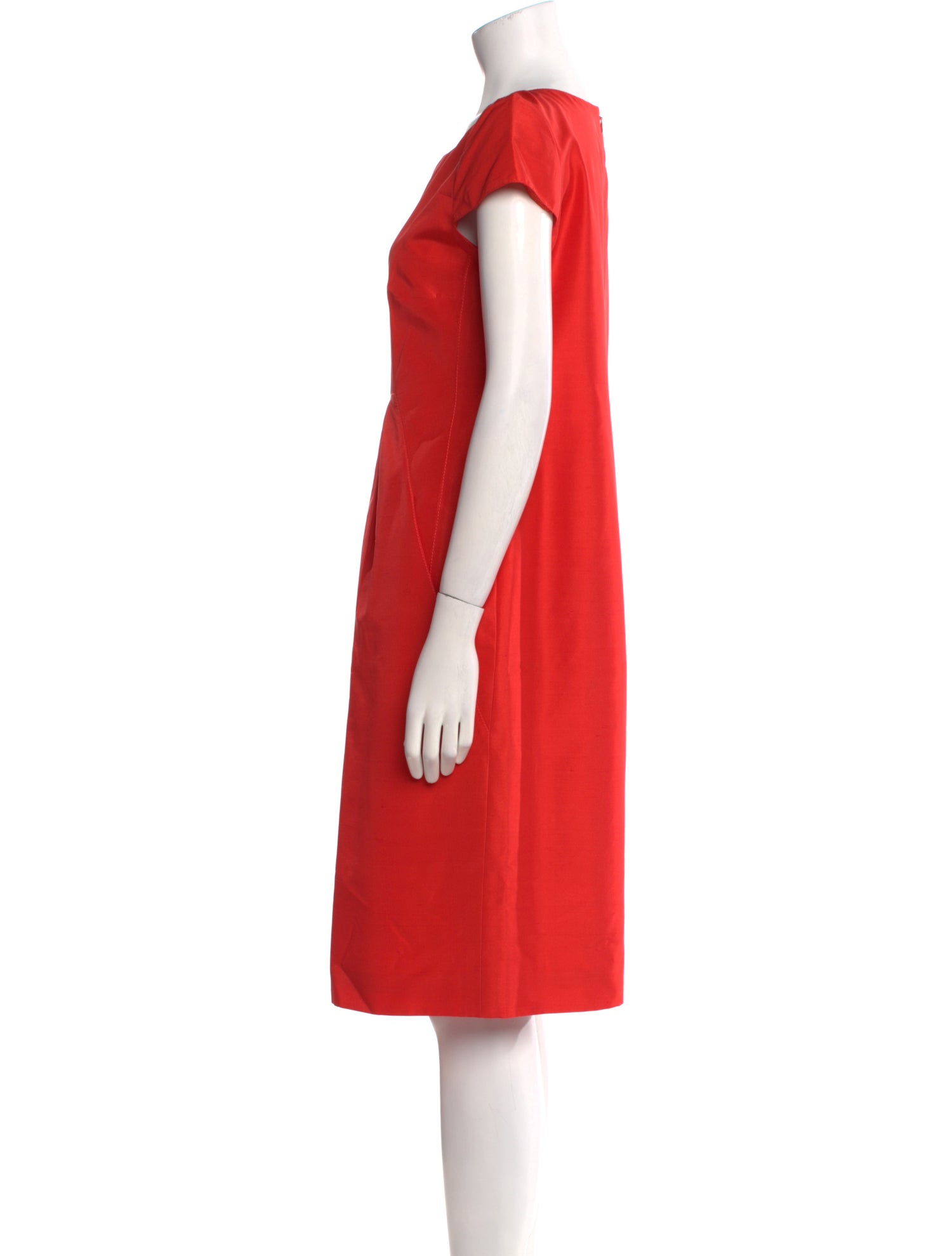 Oscar de la Renta Silk Knee-Length Dress