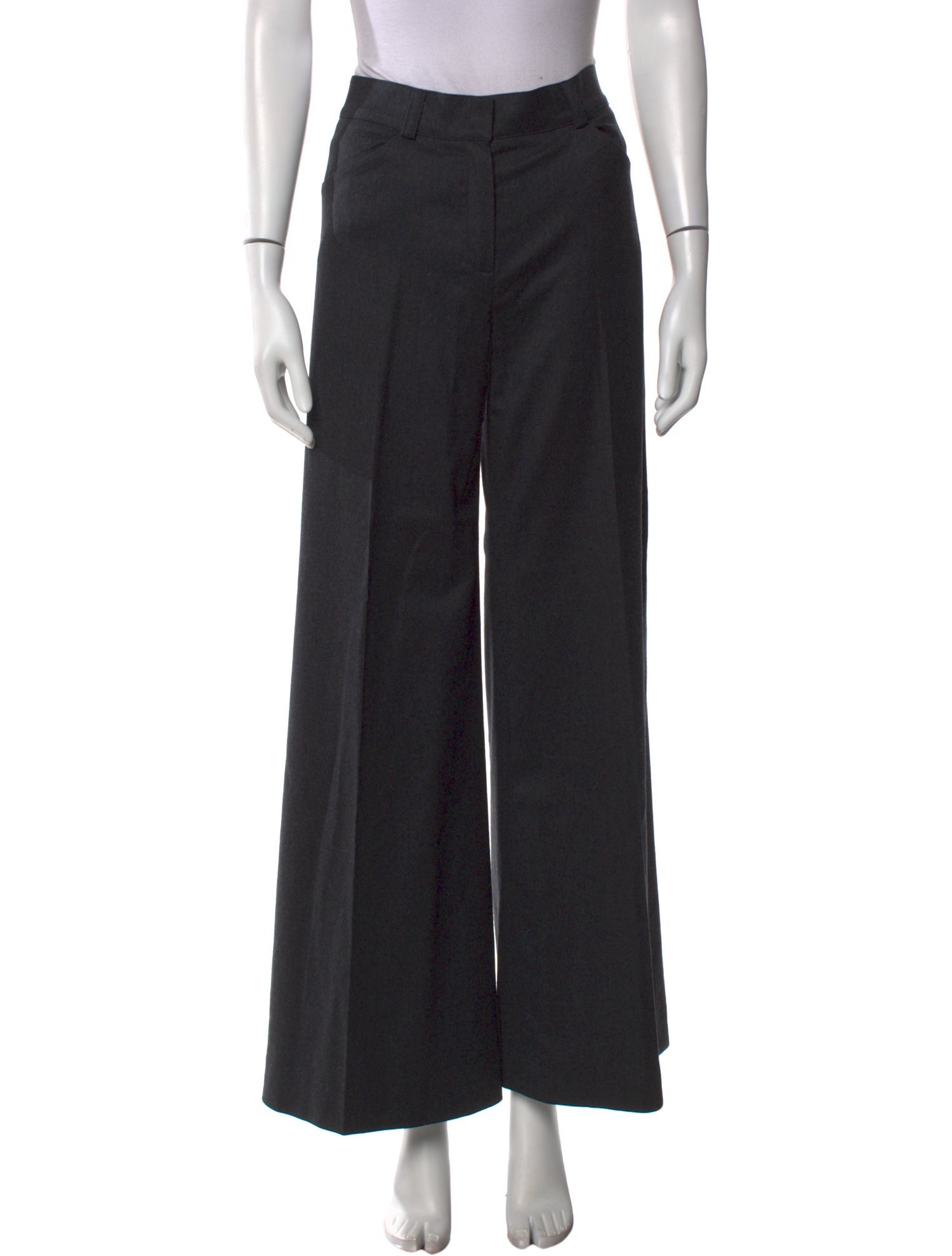 Oscar de la Renta Wool Wide Leg Pants