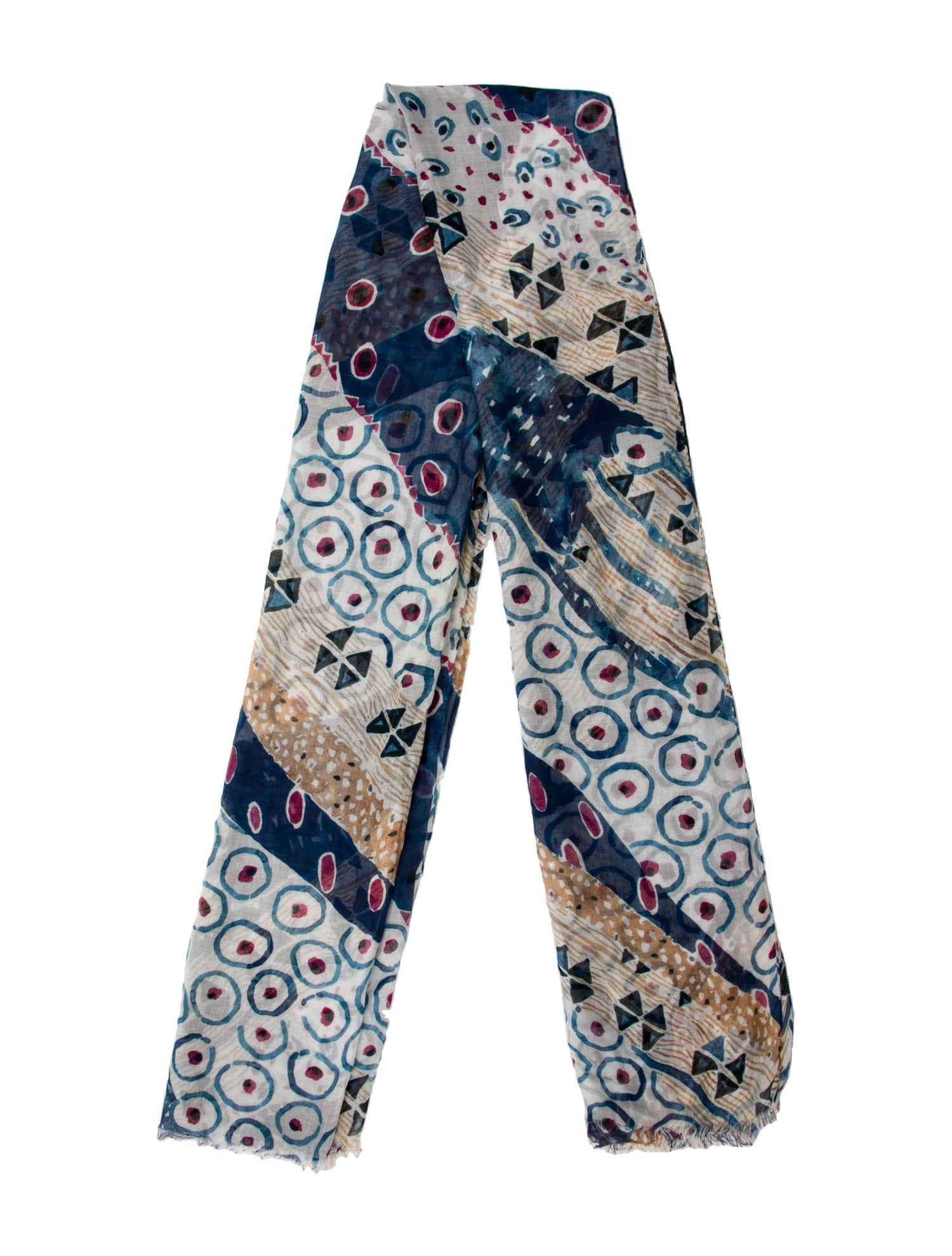 Oscar de la Renta Lambswool Printed Scarf