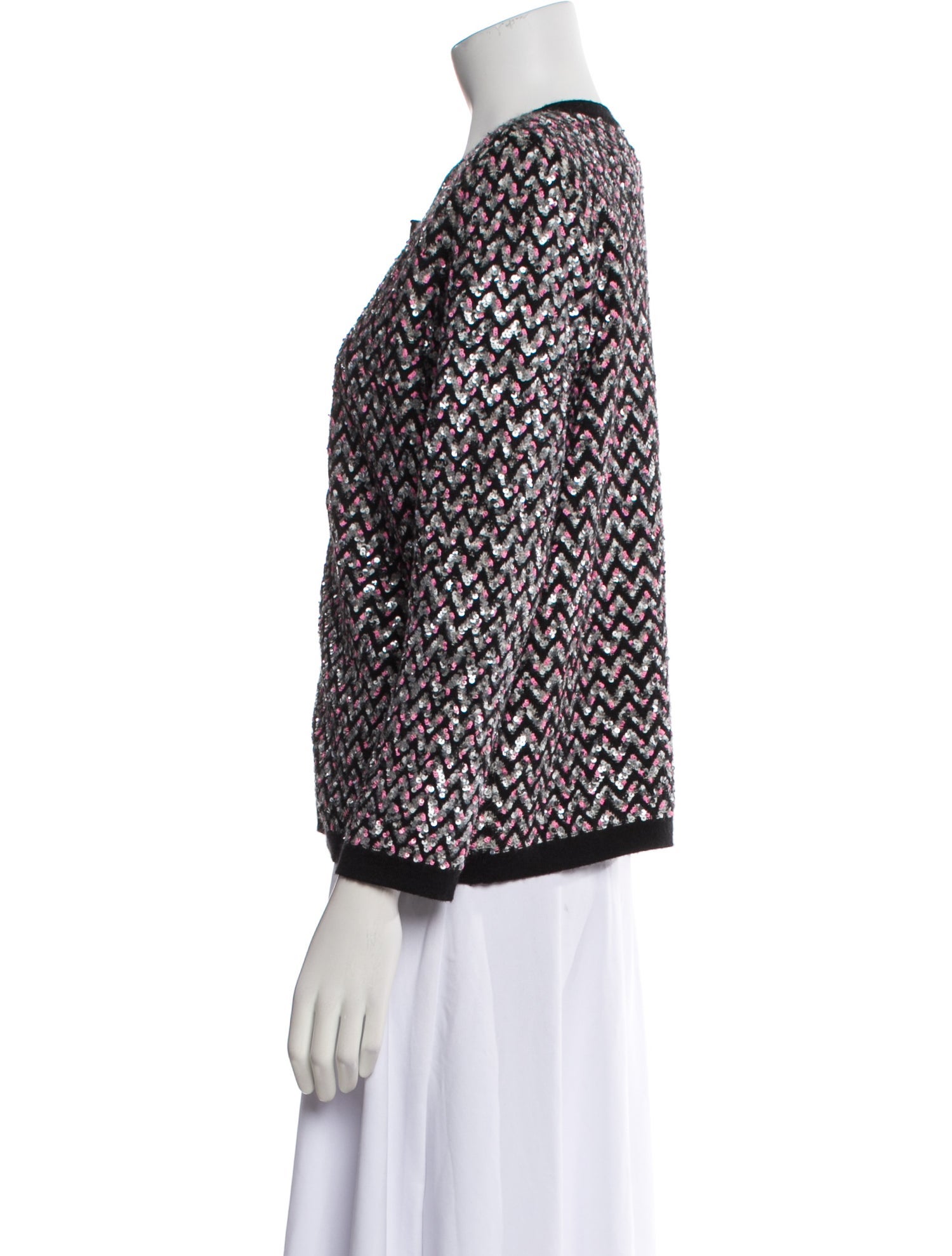 Oscar de la Renta Virgin Wool Striped Jacket