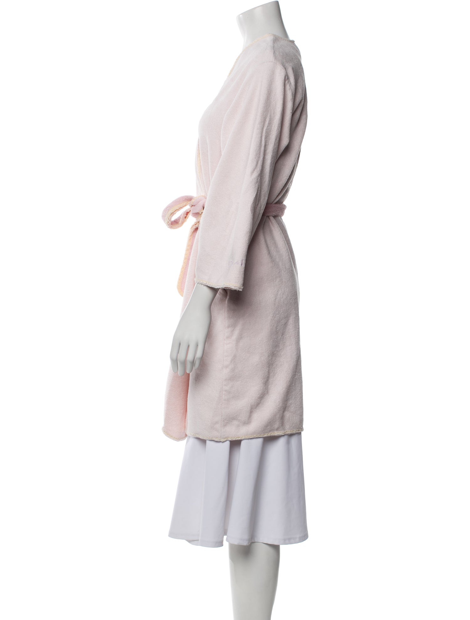 Oscar de la Renta Lace Trim Embellishment Robe