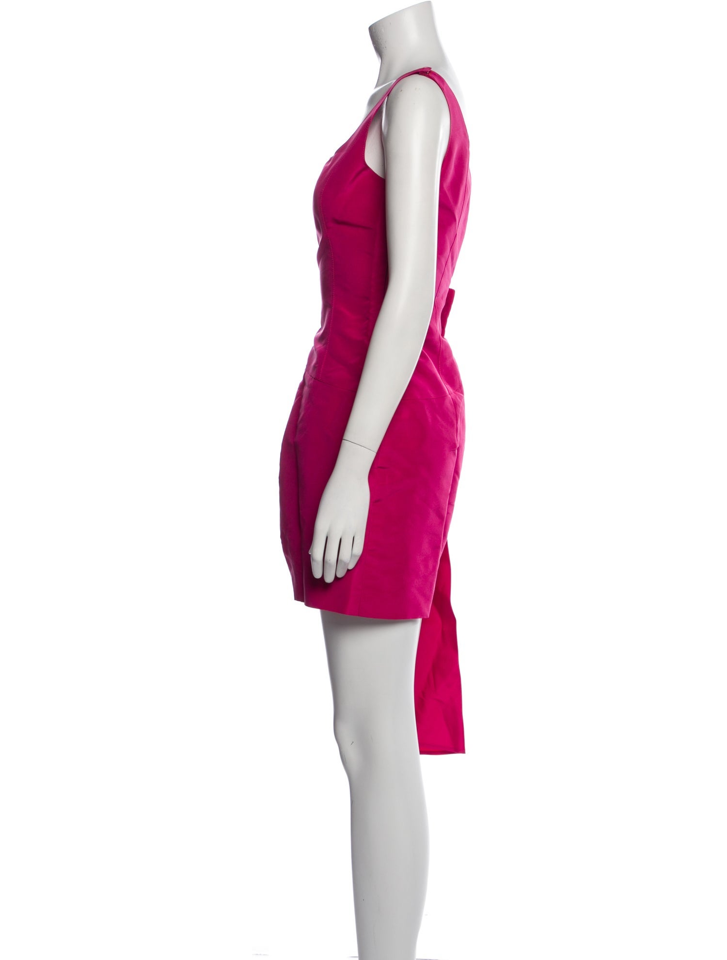 Oscar de la Renta Square Neckline Mini Dress