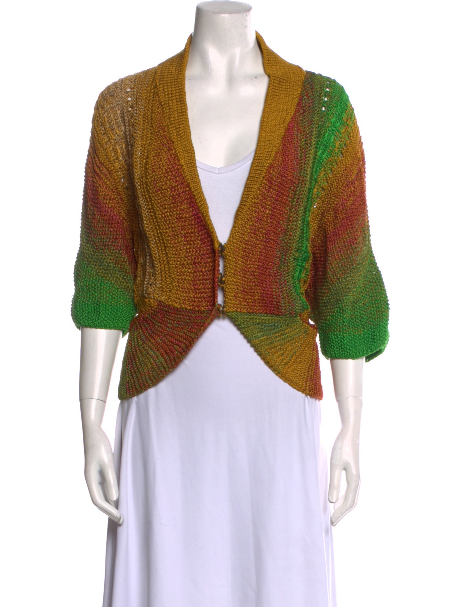 Oscar de la Renta Silk V-Neck Sweater