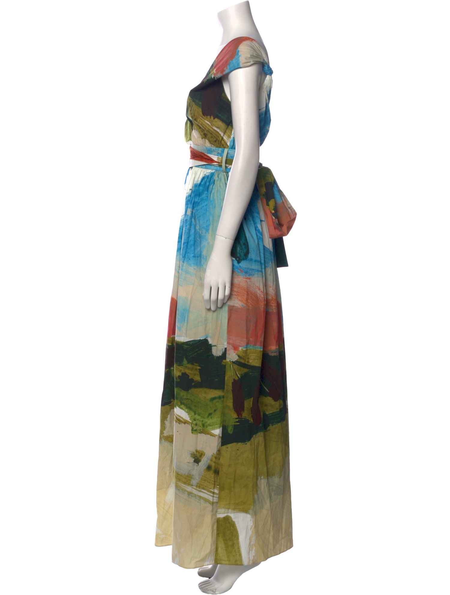 Oscar de la Renta Printed Long Dress