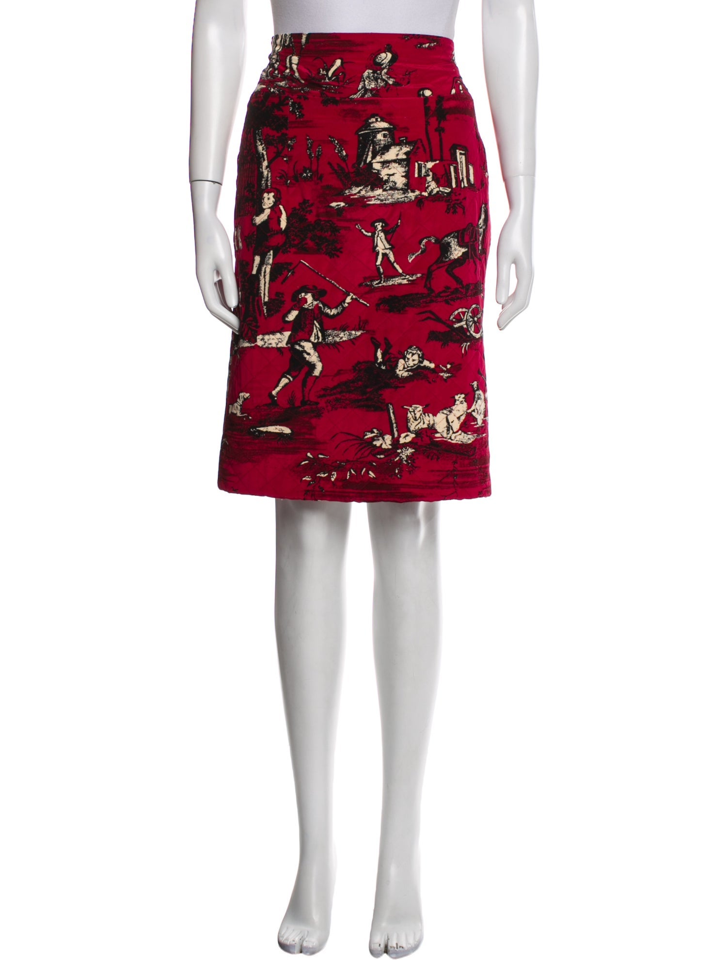 Oscar de la Renta Printed Knee-Length Skirt