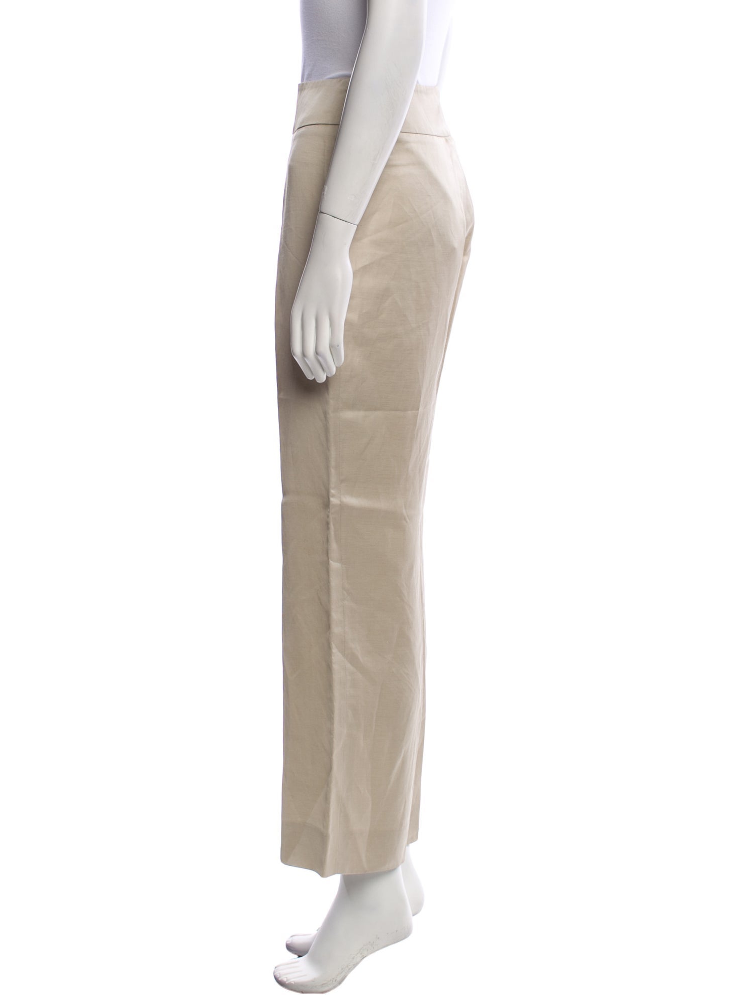 Oscar de la Renta Linen Wide Leg Pants