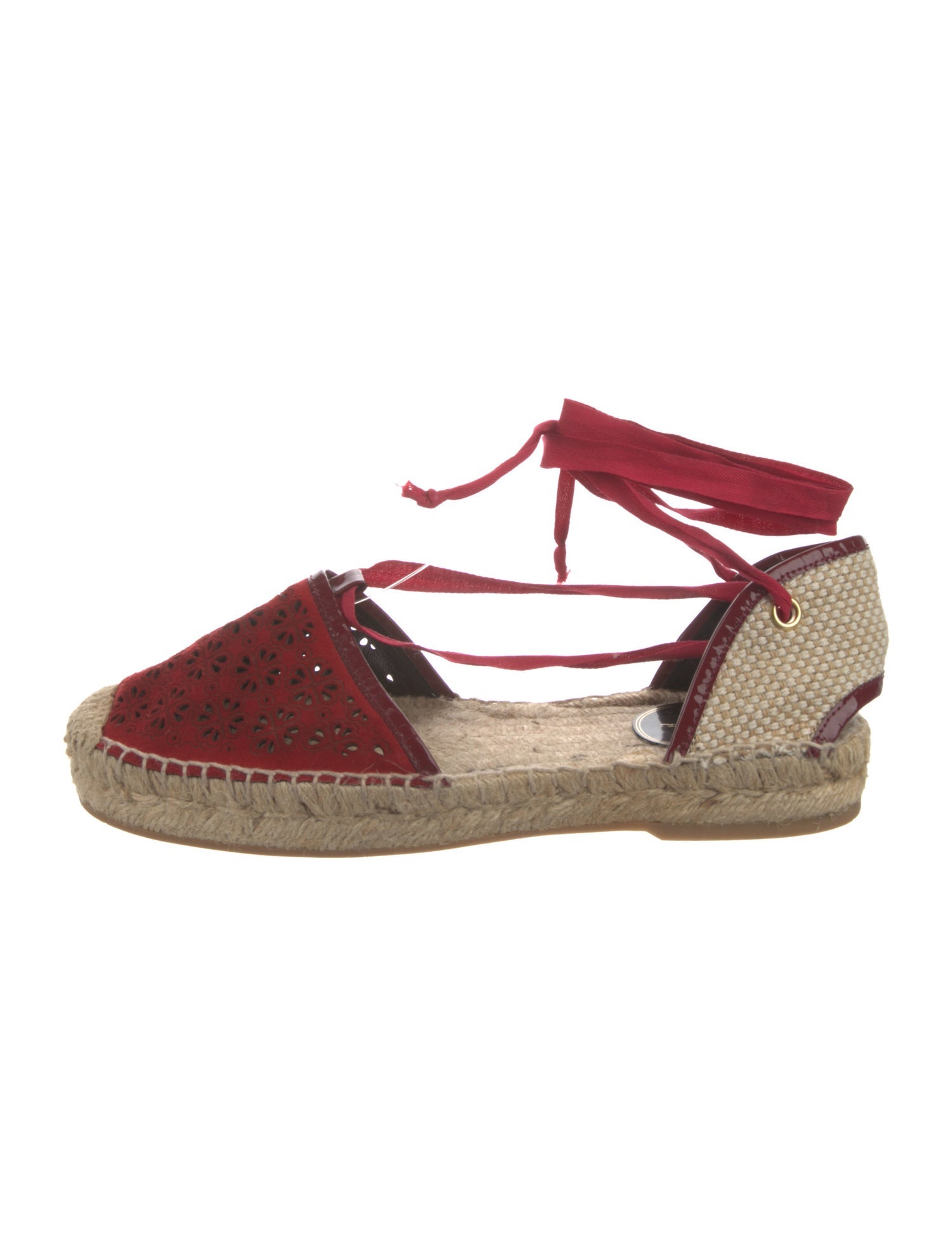 Oscar de la Renta Suede Colorblock Pattern Espadrilles