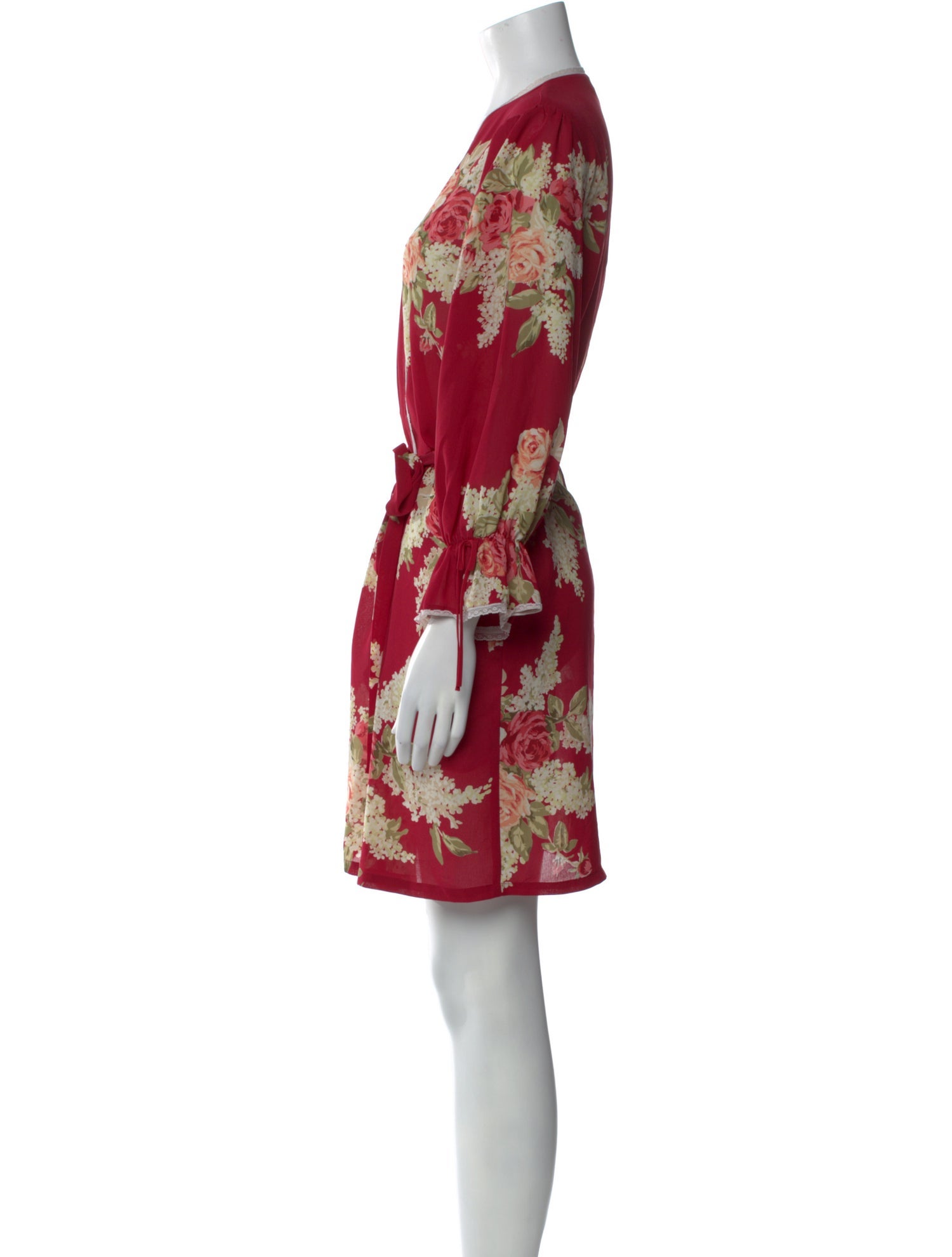Oscar de la Renta Floral Print Knee-Length Dress