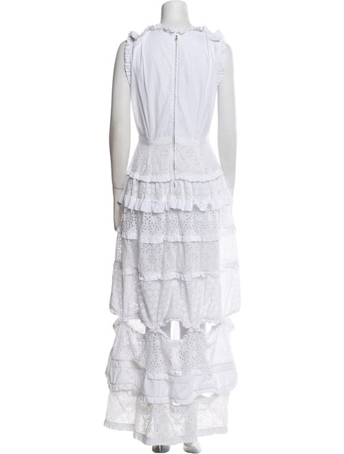 Oscar de la Renta V-Neck Long Dress