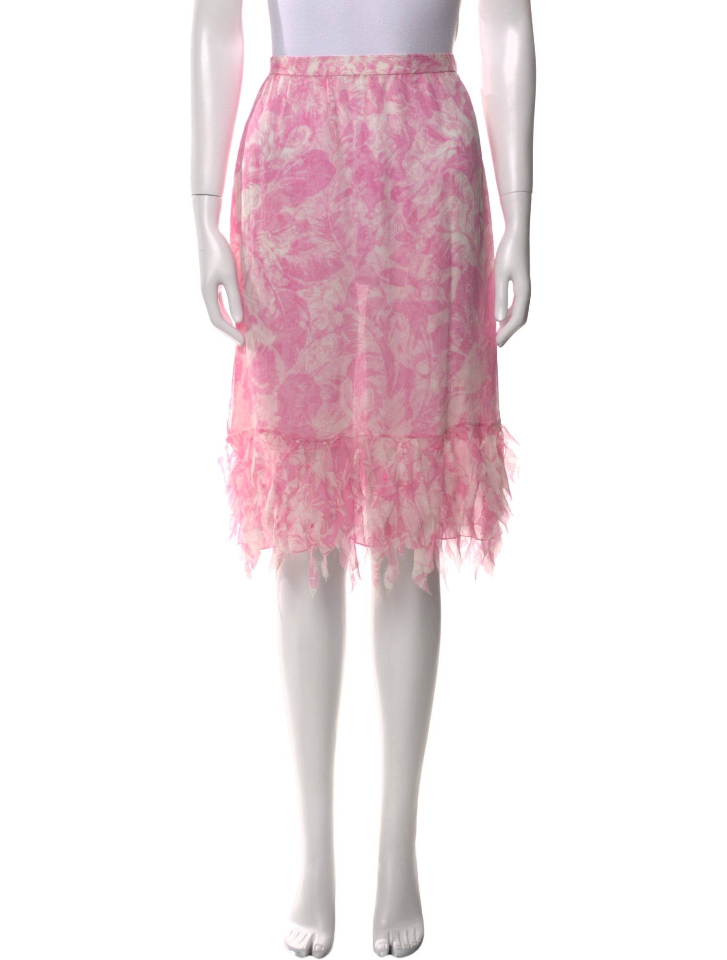 Oscar de la Renta Printed Knee-Length Skirt